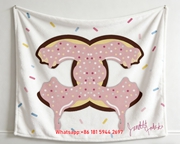 Chanel Style Donut Flannel Throw Blanket IMG_7383